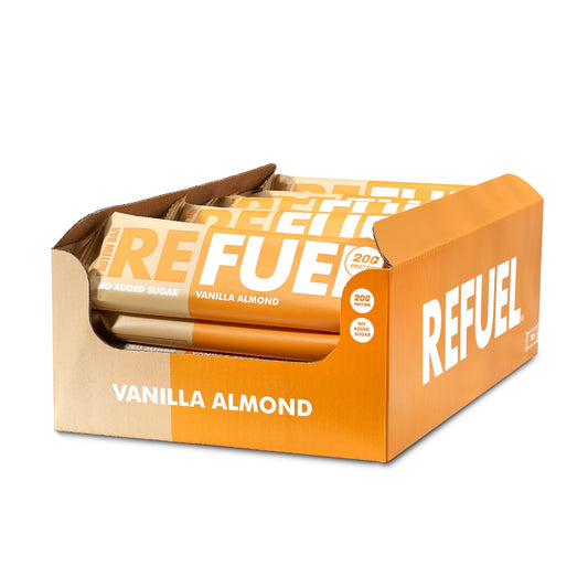 REFUEL Vanilla Almond protein bar Box